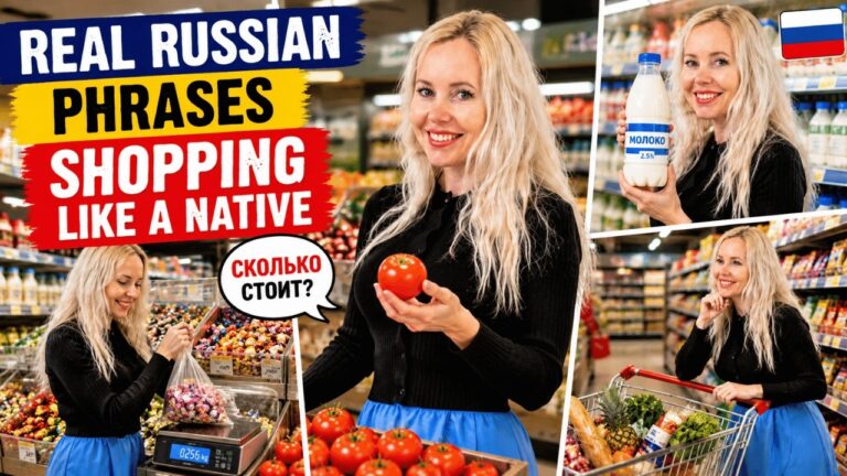 I Went to the Supermarket in Russia 🇷🇺 | Useful Russian Phrases You’ll Actually Hear